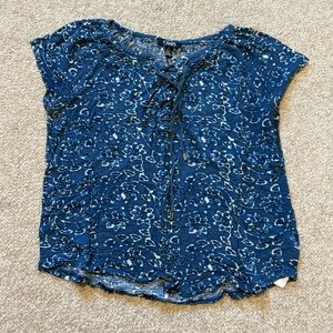 Chaps Blue Floral Women's Blouse